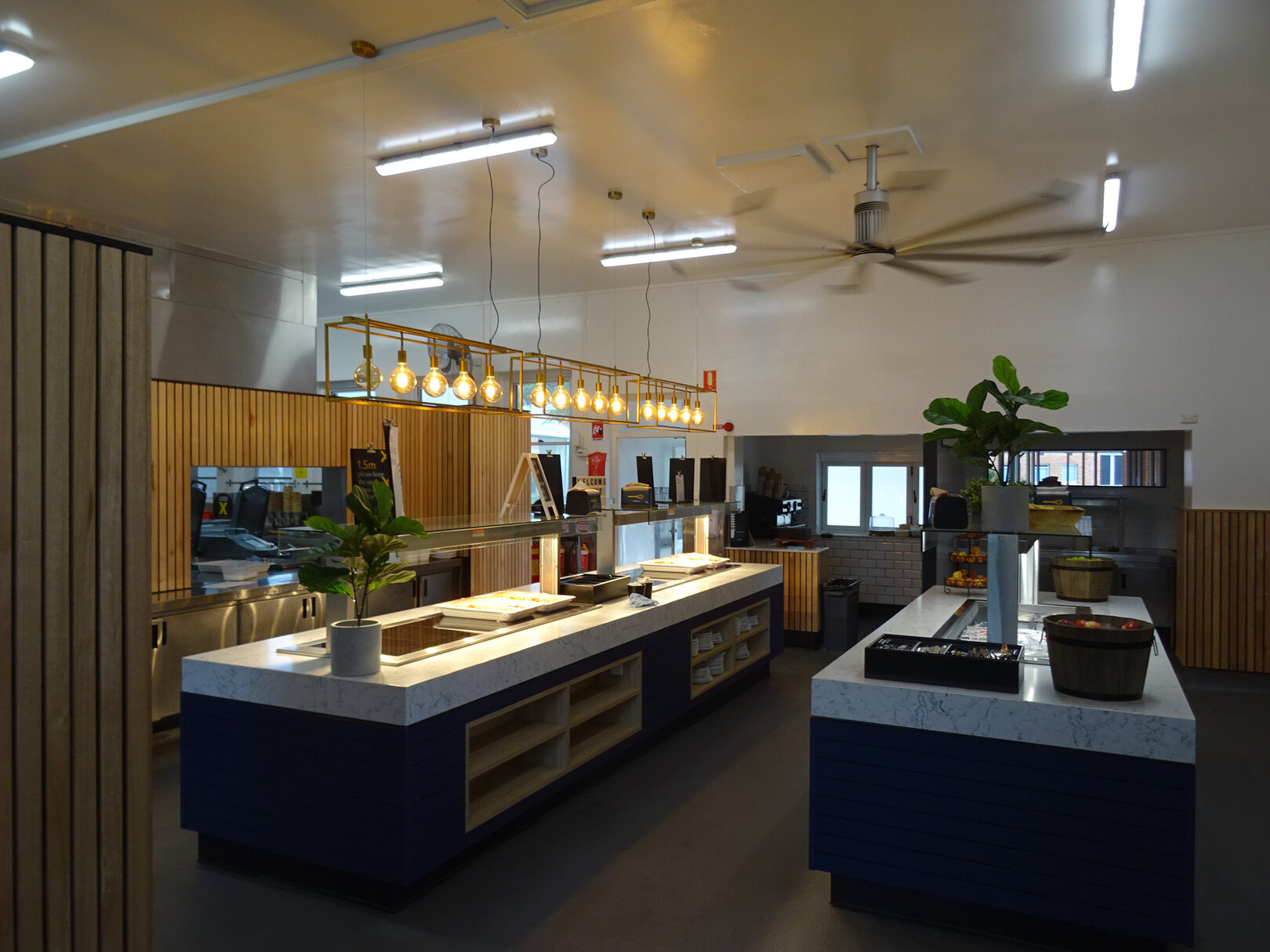 A modern commercial kitchen.