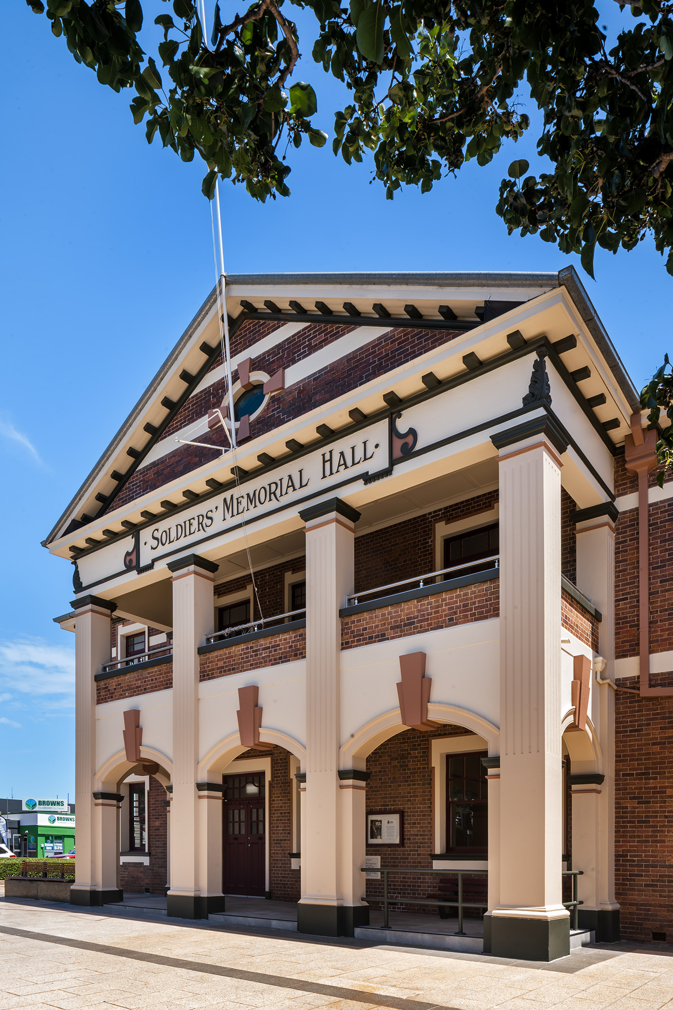 Exterior of the Soldiers Memorial Hall in Toowoomba